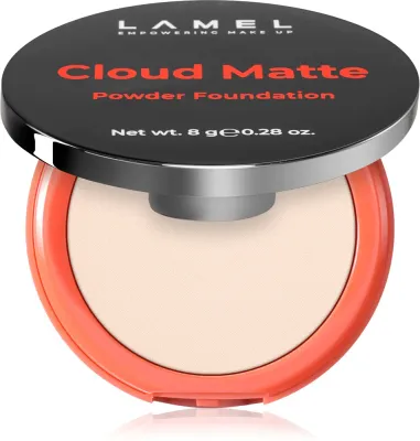 Тональная основа-пудра LAMEL Cloud Matte Powder Foundation матирующая, с плотным покрытием, 8 г, оттенок 01 Fair Ivory