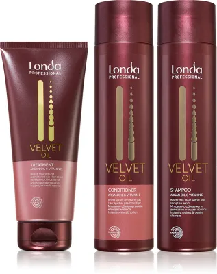Набор для волос Londa Professional Velvet Oil Set шампунь, кондиционер и маска, с аргановым маслом, 3 шт