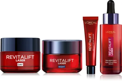L’Oréal Paris Revitalift Laser - Набор для ухода за лицом L’Oreal Paris Revitalift Laser кремы, сыворотка и средство для глаз, 4 шт, 4 шт