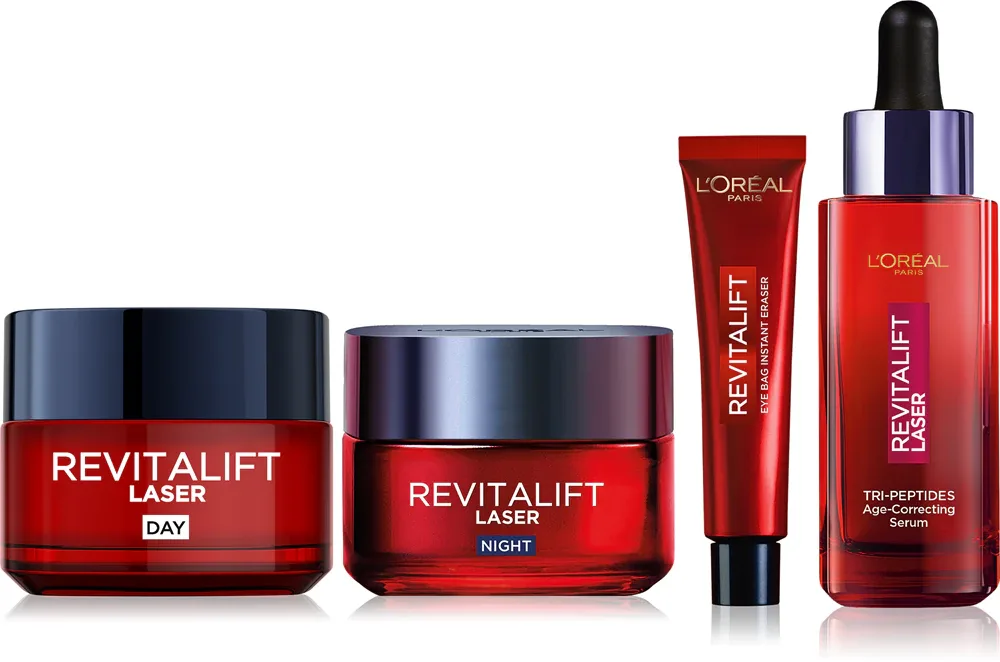 L’Oréal Paris Revitalift Laser - Набор для ухода за лицом L’Oreal Paris Revitalift Laser кремы, сыворотка и средство для глаз, 4 шт, 4 шт