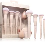 Набор кистей для макияжа Luvia Cosmetics Complete Face Set Nude Aura со спонжем и пуховкой, в дорогу и в сумочку, 6 шт — фото 1