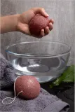 Спонж для очищения лица Luvia Cosmetics Konjac Sponge Red Clay для деликатного пилинга, 3 шт — фото 2