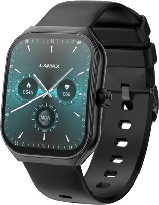 Смарт-часы LAMAX Electronics Flow AMOLED Black с мобильным приложением, чёрные, 1 шт