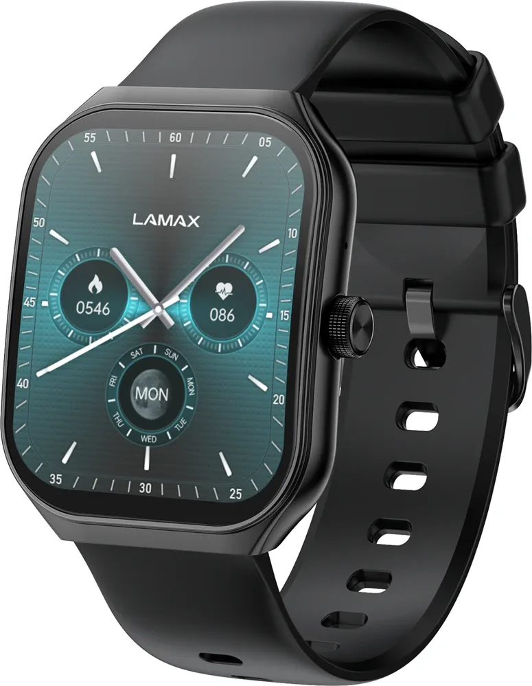 Смарт-часы LAMAX Electronics Flow AMOLED Black с мобильным приложением, чёрные, 1 шт