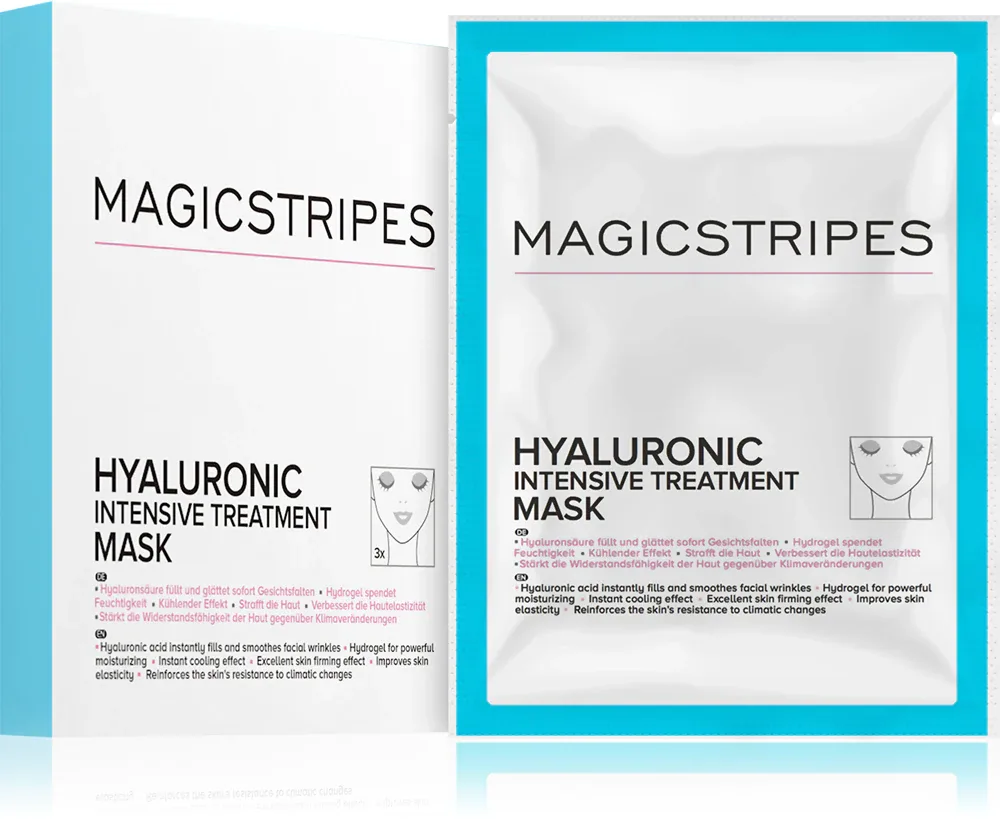 Маска для лица MAGICSTRIPES Hyaluronic Intensive Treatment тканевая, с гиалуронатом натрия и коллагеном, 1 шт