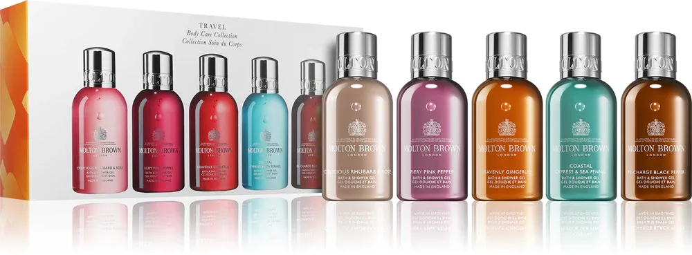 Дорожный набор косметики Molton Brown Travel Body Care Collection, гели для душа по 100 мл, 1 шт