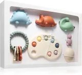 Набор детских игрушек Mushie Dino Dreams из пищевого силикона, подарочный 3m+ — фото 1