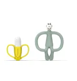 Набор прорезывателей Matchstick Monkey Banana Soother Monkey Teether обезьянка и банан, жёлтый, 1 шт — фото 1