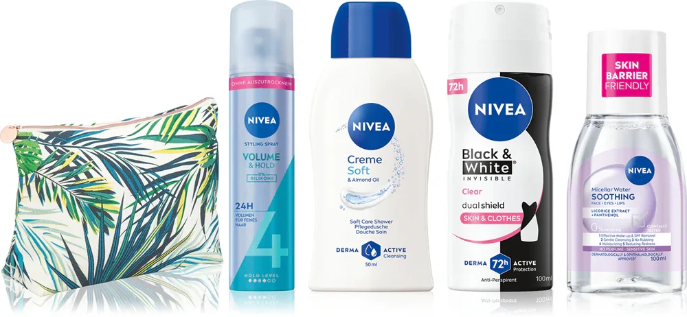 Дорожный набор NIVEA Travel Set мини-версии средств для лица, тела и волос