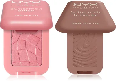 Набор для лица NYX Professional Makeup Buttermelt пудровые румяна и бронзер, с маслом ши, сатиновый финиш, 2 шт