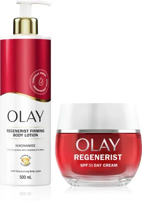 Набор для тела и лица Olay Regenerist укрепляющее молочко и дневной крем SPF 30, 1 шт