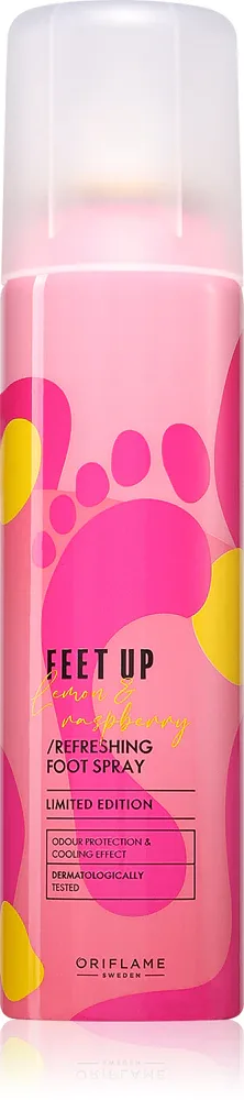 Спрей для ног Oriflame Feet Up Lemon Raspberry дезодорирующий, освежающий, 150 мл