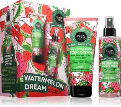Набор косметики для тела Organic Shop Watermelon Dream с арбузом, подарочный