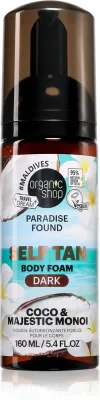 Автозагар-пена Organic Shop Paradise Found Coco Majestic Monoi с маслом кокоса, для всех типов кожи, 160 мл