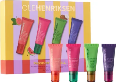Набор для губ OLEHENRIKSEN Pout Preserve Chillers Passport To Chill тонизирующий, 4 оттенка, 4× 7 мл