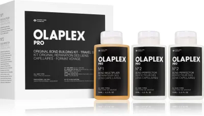 Профессиональный набор для защиты волос Olaplex Set Bond Building Kit Travel Size, дорожный формат, двухэтапная система, 3 шт