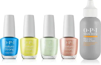 Набор для ногтей OPI Nature Strong bundle лаки и жидкий гель для кутикулы, 5 шт