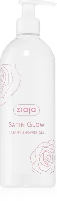 Крем-гель для душа Ziaja Satin Glow Creamy Shower Gel с сатиновым сиянием, 390 мл