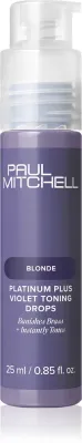 Маска для волос Paul Mitchell Platinum Plus Violet Toning Drops тонирующая, нейтрализует желтизну, 25 мл