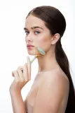 Набор для массажа лица и шеи PALSAR7 Massage Roller and Guasha Jade, подарочный, синий — фото 3