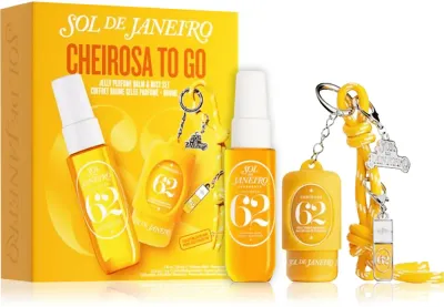 Подарочный набор Sol de Janeiro Cheirosa '62 To Go бальзам, спрей и брелок, гурманский аромат