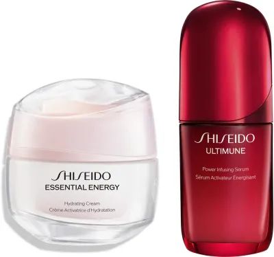 Набор для лица Shiseido Essential Energy Nourish Hydrate Set увлажняющий, крем и сыворотка, 50 мл + 50 мл
