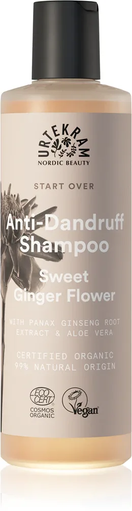 Шампунь для волос Urtekram Sweet Ginger Flower против перхоти, успокаивающий кожу головы, 250 мл