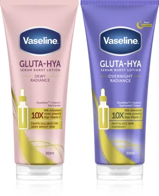 Набор сывороток для тела Vaseline Gluta-Hya Dewy Radiance и Overnight Radiance, по 200 мл