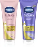 Набор сывороток для тела Vaseline Gluta-Hya Dewy Radiance и Overnight Radiance, по 200 мл — фото 1