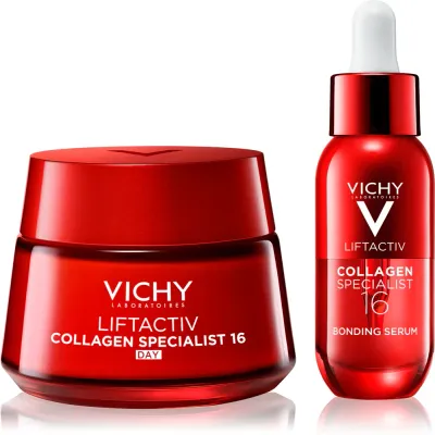 Набор для лица с коллагеном Vichy Liftactiv Collagen Specialist 16 Day Routine сыворотка и дневной крем, 30 мл + 50 мл
