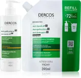 Набор шампуней против перхоти для сухих волос Vichy Dercos Anti-Dandruff, по 390 мл do włosów suchych — фото 1