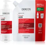 Набор шампуней против выпадения волос Vichy Dercos Energy + с ниацинамидом, по 400 мл — фото 1