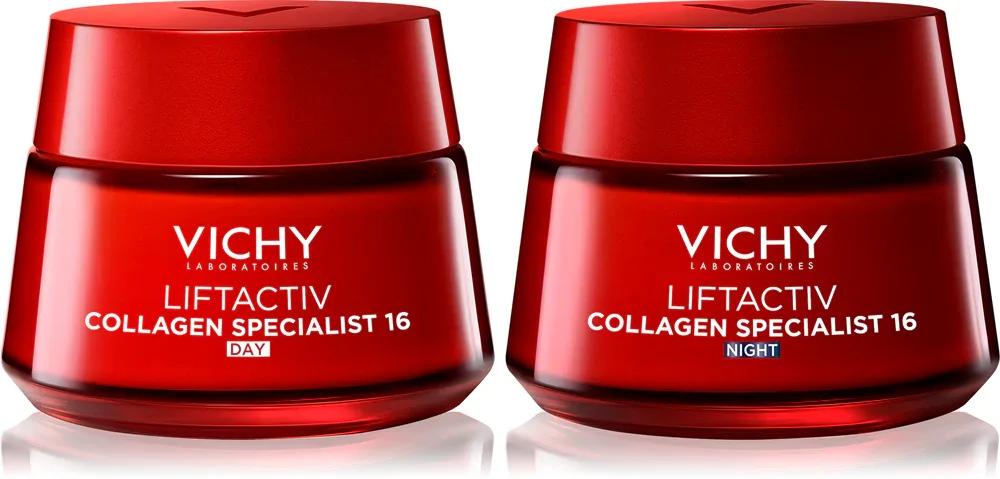 Набор день и ночь для лица Vichy Liftactiv Collagen Specialist 16 с коллагеном, по 50 мл