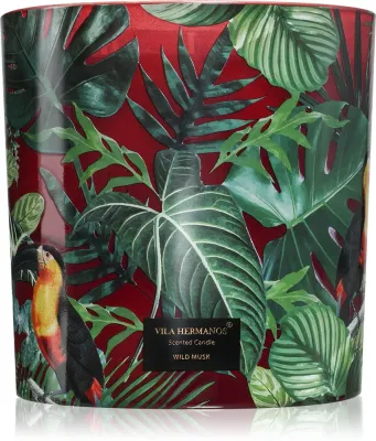 Свеча ароматическая Vila Hermanos Jungletopia Wild Musk на растительном воске, весенний аромат, 1450 г