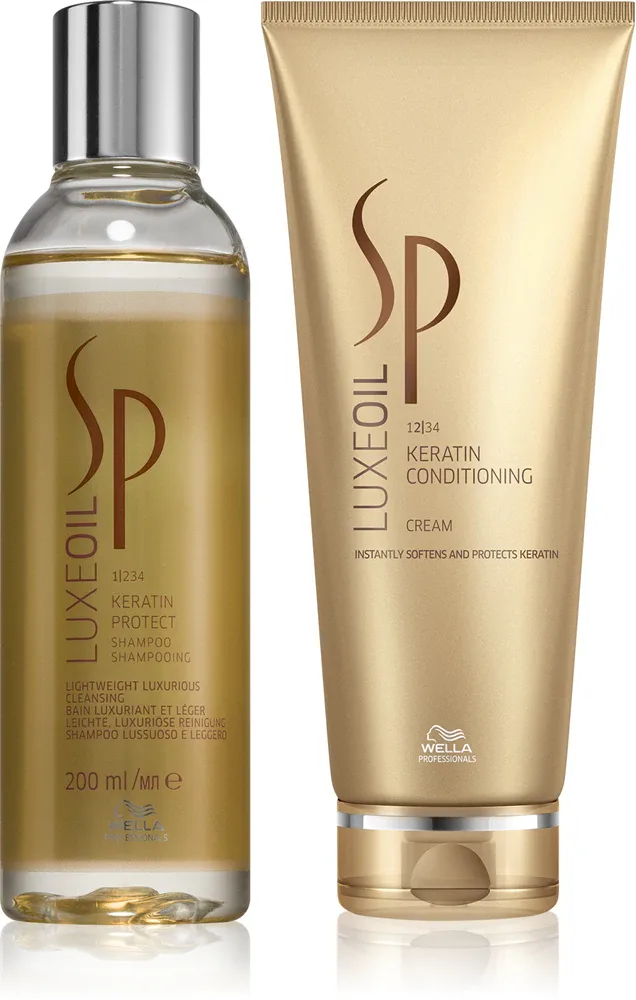 Набор для повреждённых волос Wella Professionals SP Luxe Oil, шампунь и кондиционер с кератином, 2 шт