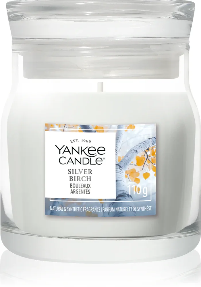 Ароматическая свеча Yankee Candle Silver Birch, аромат хвои, 368 г / 567 г