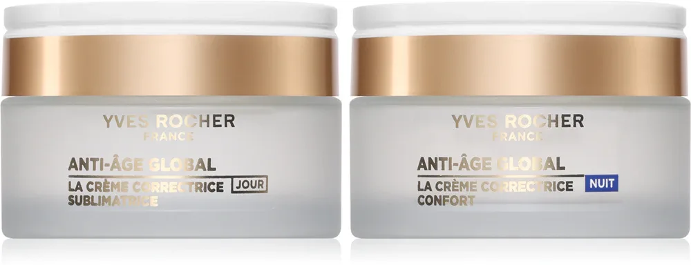 Yves Rocher Anti-Age Global - Набор для лица Anti-Age Global дневной и ночной крем против морщин