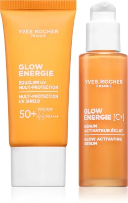 Yves Rocher Glow Energie - Набор для лица Glow Energie сыворотка и дневной крем SPF 50+