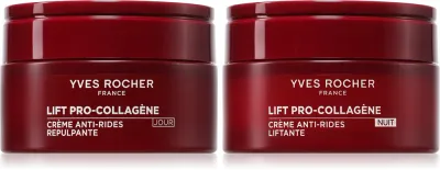 Yves Rocher LIFT PRO-COLLAGÈNE - Набор для лица LIFT PRO-COLLAGENE дневной и ночной крем против морщин, 1 шт