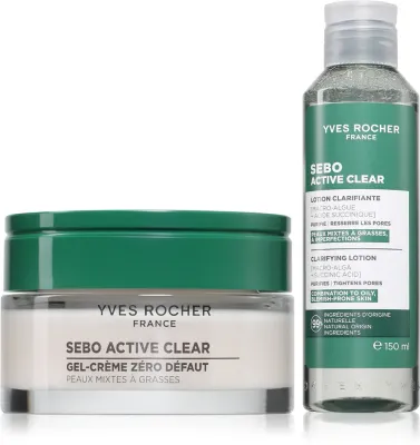 Yves Rocher Sebo Active Clear - Набор для лица Sebo Active Clear крем-гель и тоник