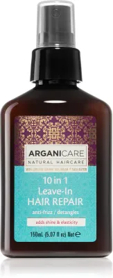 Спрей для волос Arganicare Argan Oil Shea Butter 10 in 1 Leave-In Hair Repair несмываемый уход, для вьющихся и волнистых волос, 150 мл