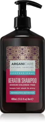 Шампунь для волос Arganicare Keratin Shampoo восстанавливающий, с кератином и аргановым маслом, 400 мл
