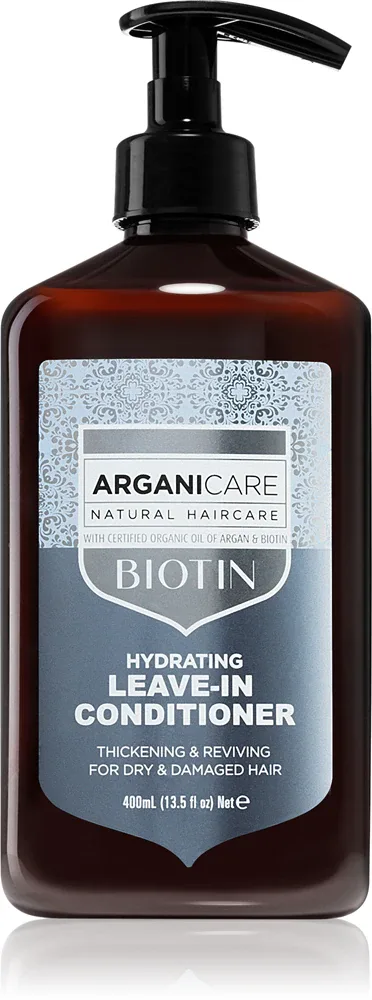 Кондиционер для волос Arganicare Biotin Leave-In Conditioner несмываемый, для натуральных и окрашенных волос, 400 мл