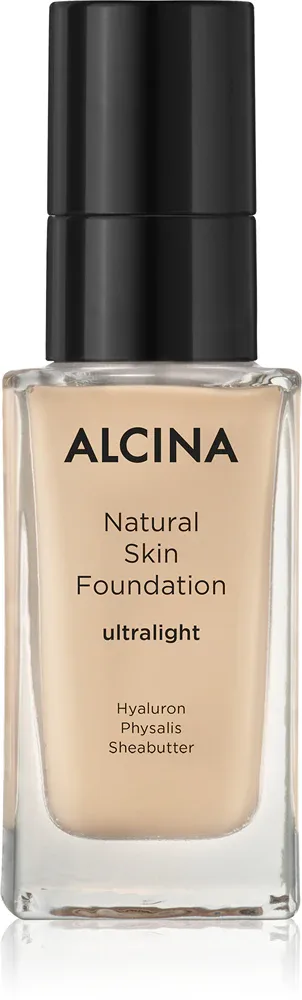 Тональная сыворотка Alcina Natural Skin Foundation с высокой концентрацией пигментов, увлажняющая, 35 мл, оттенок Ultralight
