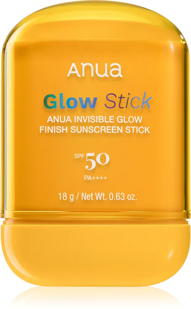Стик солнцезащитный для лица Anua Invisible Glow Finish Sunscreen Stick увлажняющий, со скваланом и витамином E, 18 г SPF 50