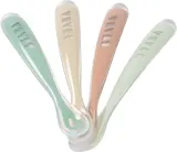 Набор детских ложек Beaba Silicone Spoon Set силиконовый, 4 шт Natural 4m+ — фото 1