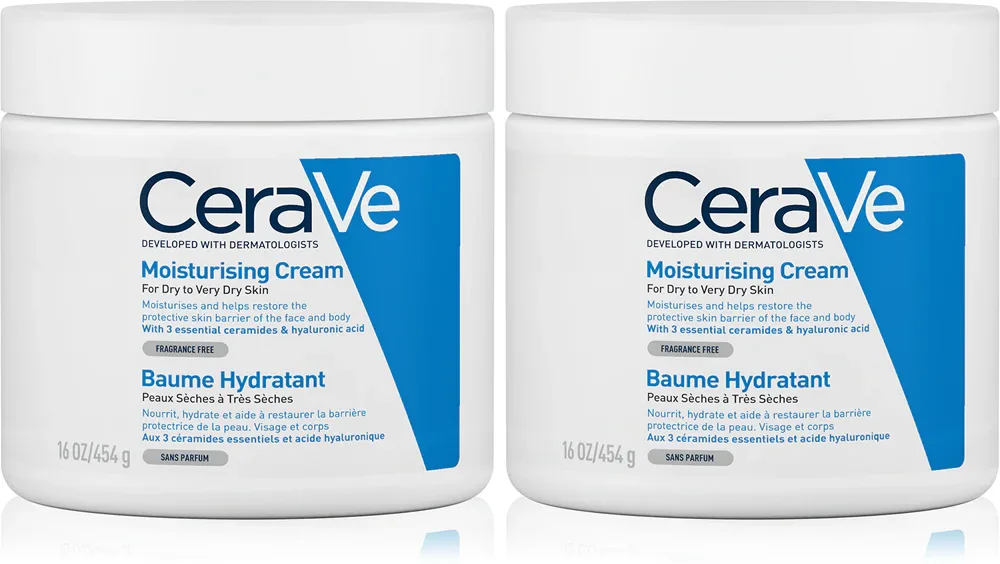 Набор кремов для лица и тела CeraVe Moisturizers увлажняющих, для сухой кожи, 2 шт. по 454 г