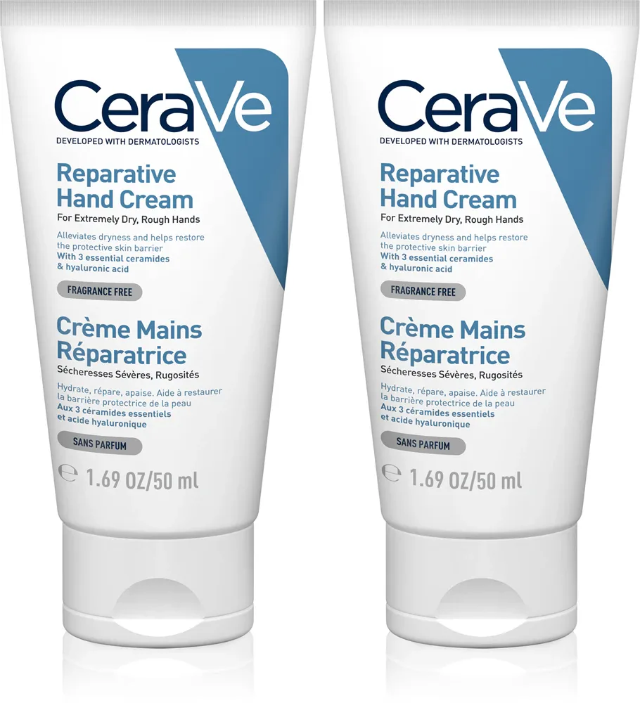 Набор кремов для рук CeraVe Repairing Reparative Hand Cream восстанавливающих, для сухой кожи, 2 шт. по 50 мл
