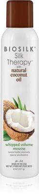 Мусс для волос CHI BioSilk Silk Therapy with Coconut Oil Whipped Volume Mousse с кокосовым маслом, средней фиксации, 227 г Z olejkiem kokosowym.