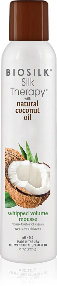 Мусс для волос CHI BioSilk Silk Therapy with Coconut Oil Whipped Volume Mousse с кокосовым маслом, средней фиксации, 227 г Z olejkiem kokosowym.